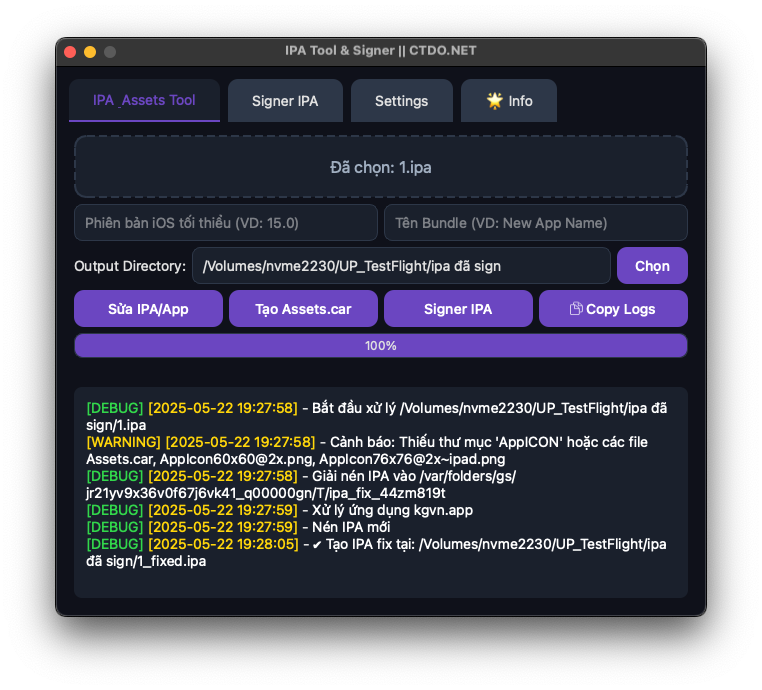 Log Output